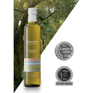 Alexandros - extra virgin Olivenöl von Rhodos 0,5 Liter Glasflasche