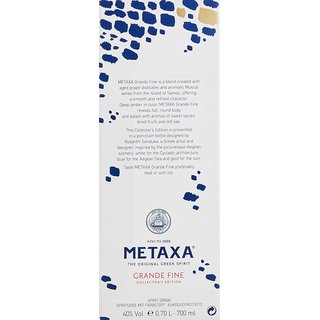 Metaxa Grande Fine Collectors Edition Keramikflasche mit Geschenkverpackung  0.7 Ltr
