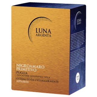 Luna Argenta Bag in Box Rotwein Italien Cuvée Negroamaro und Primitivo trocken bis halbtrocken (1x5L)
