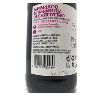 Lambrusco Grasparossa di Castelvetro DOC lieblich  6 x 0,75 L  Rotwein Italien