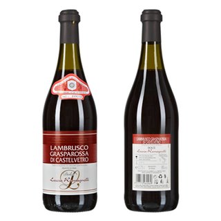 Lambrusco Grasparossa di Castelvetro DOC Rotwein Italien  lieblich 0,75 Ltr