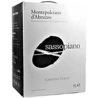 Montepulciano d`Abruzzo Sassopiano Bag-in-Box 5l Cantina Tollo, trockener Rotwein aus Apulien