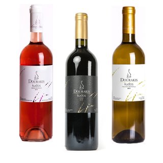 Andreas Dourakis - Probierpaket Kudos rot / weiß / rosé 3 x 0,75 Ltr. trockener, kretischer Wein