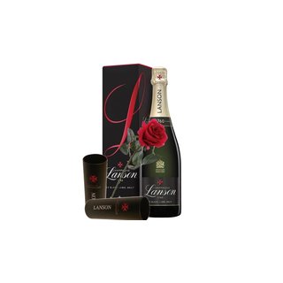 Geschenkset Pure Love 0,75 l Champagner Lanson mit 2 exklusiven Gläsern