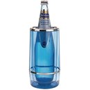 Flaschenkühler doppelwandig blau transparent