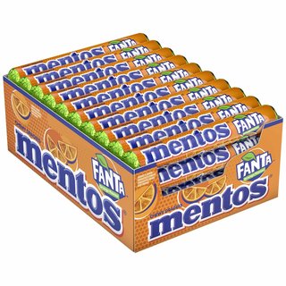 Mentos Fanta Dragees, 40 Rollen Bonbons, Multipack Kaubonbons