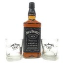 Jack Daniels old Nr. 7 Tennessee Whiskey 1 Liter mit 2...
