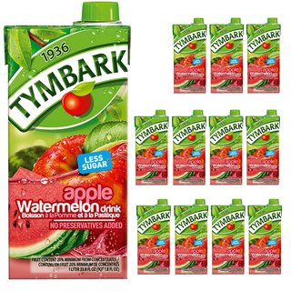 Tymbark Apfel-Wassermelone-Fruchsaftgetränk 12 x 1 Ltr