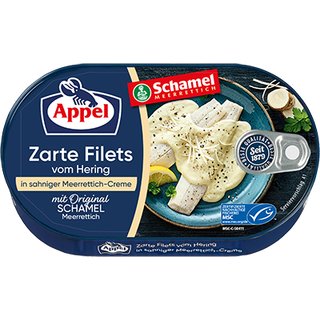 Appel Zarte Filets vom Hering in sahniger Meerrettich-Creme - MSC zertifiziert 200 g