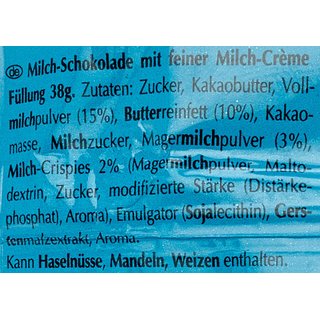 Lindt Doppelmilch Riegel 18 x 38 g  Feine Vollmilch-Schokolade mit Milchcremefüllung