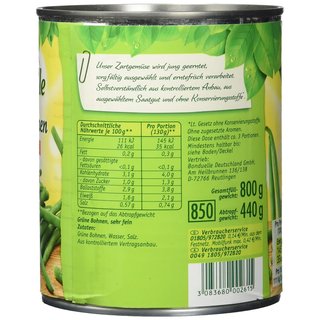 Bonduelle Grne Bohnen sehr fein, vegan 6 x 850 ml Vorratspack